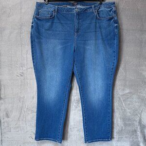 NYDJ Marilyn Straight Jeans Size 24W Medium Wash Plus Size